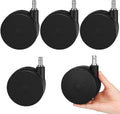 5 Pcs 4'' Heavy Duty Chair Wheels for Carpet - Smooth & Safe Rotation
