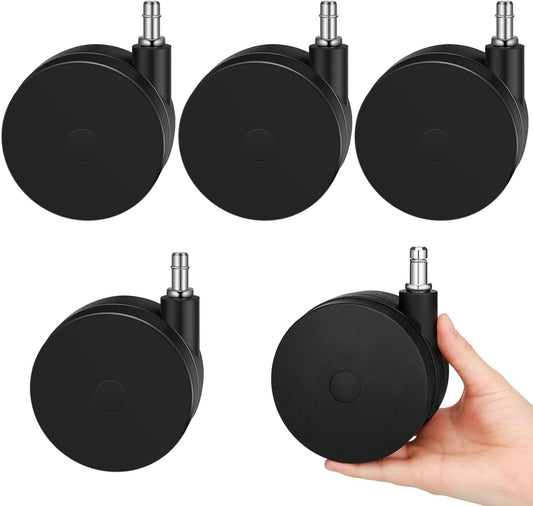 5 Pcs 4'' Heavy Duty Chair Wheels for Carpet - Smooth & Safe Rotation