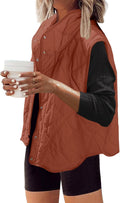 Womens Puffer Vest Quilted Oversized Lightweight Padded Jacket - Cozy
