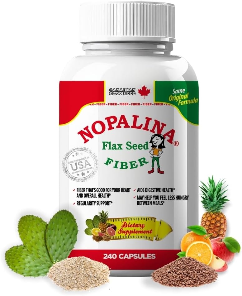 Nopalina Flax Seed Plus Capsules for Health and Wellness
