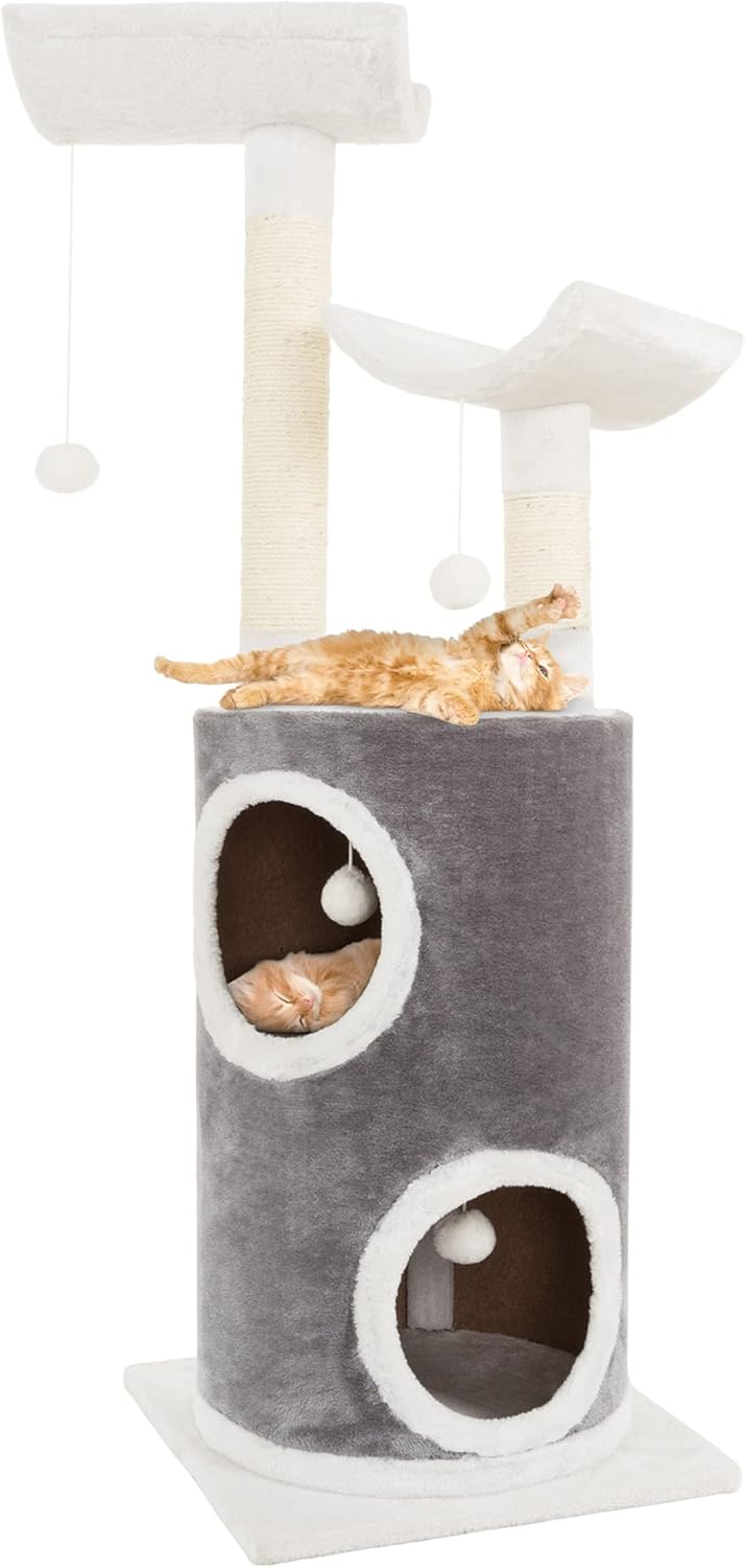 45in Cat Tree with Napping Perches and Scratching Posts