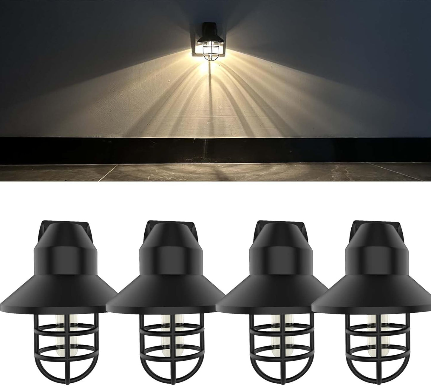 Rustic Farmhouse Night Light with Dusk to Dawn Sensor for Home