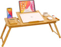 COIWAI Bamboo Laptop Bed Desk - Adjustable & Foldable