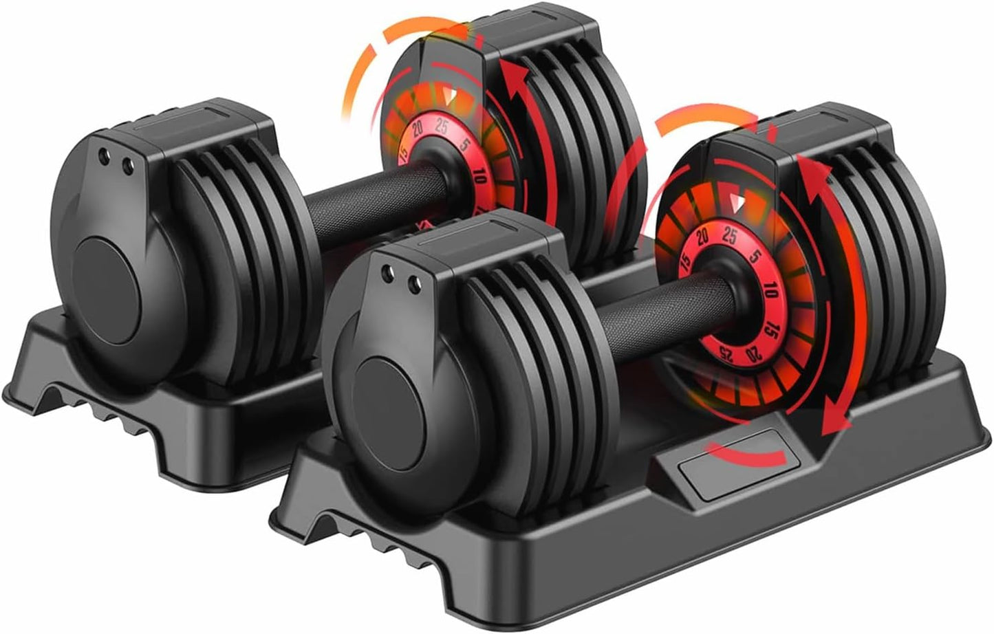 Adjustable Dumbbells Set for Home Fitness by SKOK - 25/55 lbs