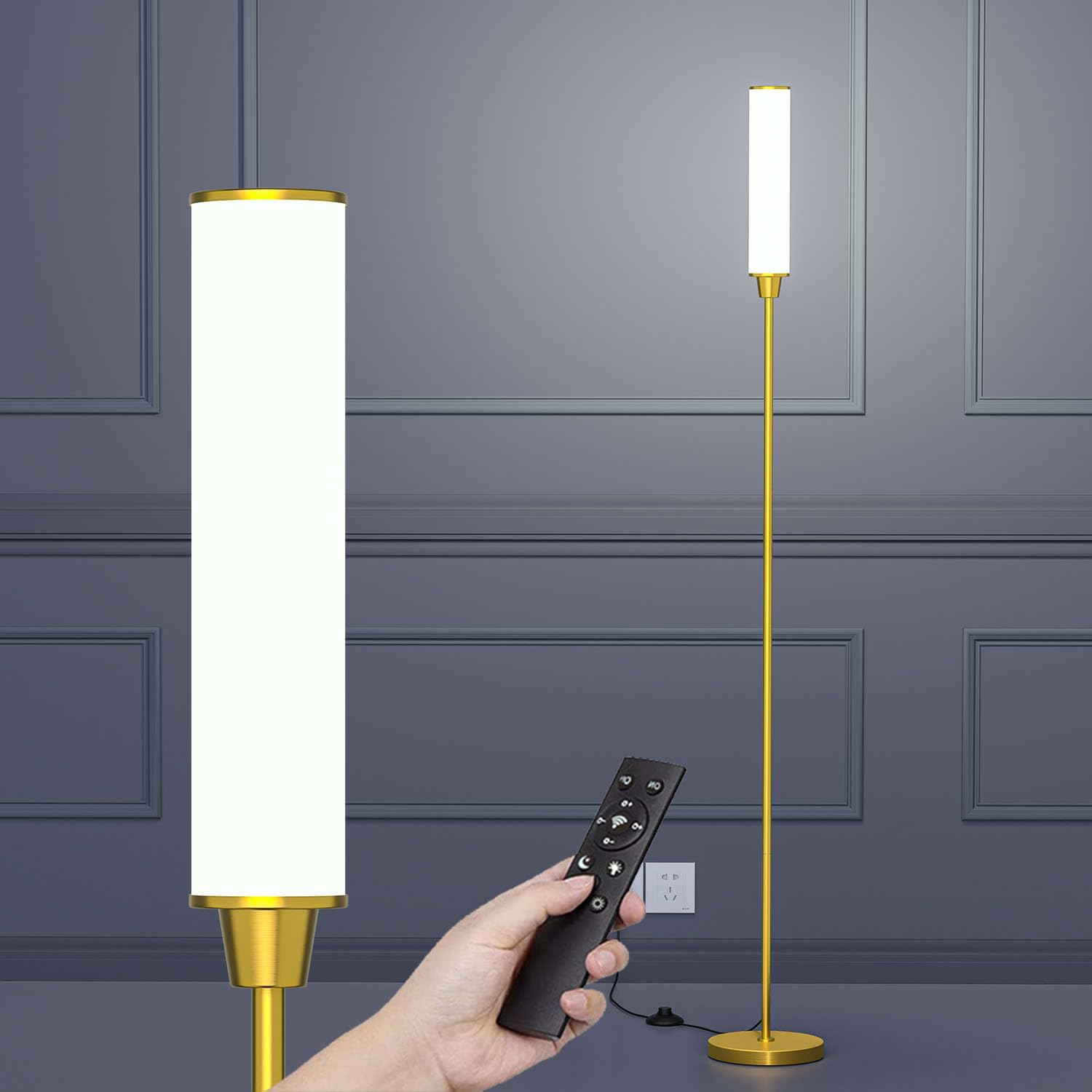 Bright Floor Lamp with Remote Control for Living Room and Office