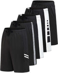 Mens 5 Pack 9in Dry-Fit Shorts - Lightweight Activewear