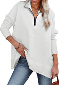 Dokotoo Women's Oversized Half Zip Sweatshirt - Casual Comfort Fashion