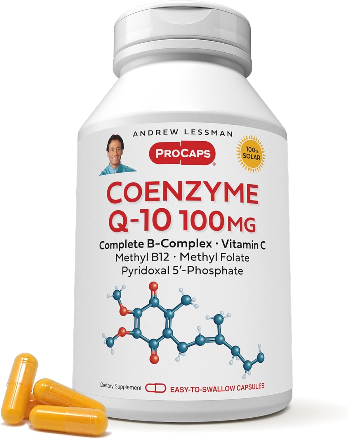 Coenzyme Q-10 100 mg Capsules for Energy and Organ Health