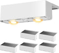 Solar Fence Lights 6 Pack - Warm White + RGB Solar Deck Lights