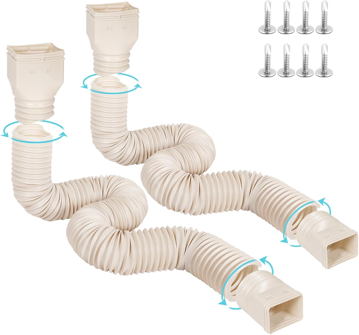 11.5ft Long Gutter Downspout Extensions for Rainwater Drainage