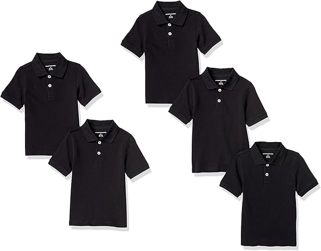 Boys and Toddlers' Uniform Short-Sleeve Pique Polo Shirt Multipacks