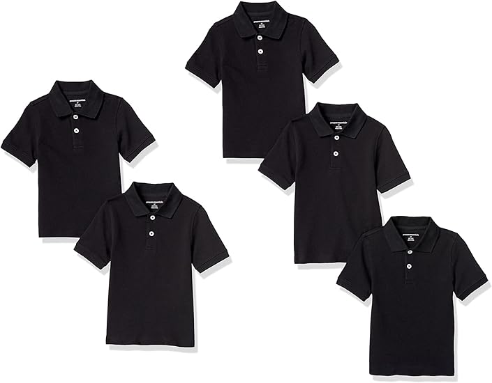 Boys and Toddlers' Uniform Short-Sleeve Pique Polo Shirt Multipacks