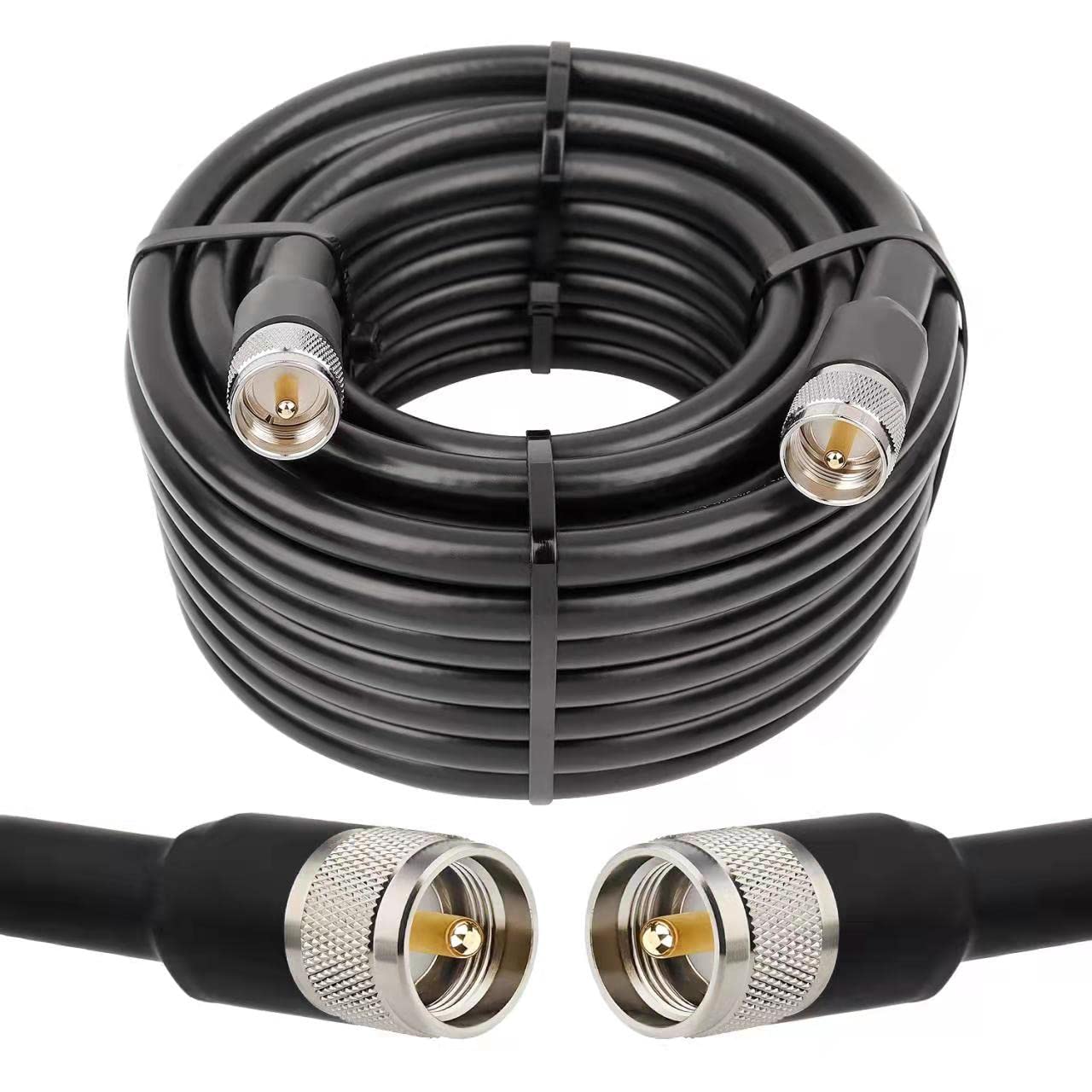 PL259 CB Coax Cable 35ft Low Loss for CB Radio and Antenna