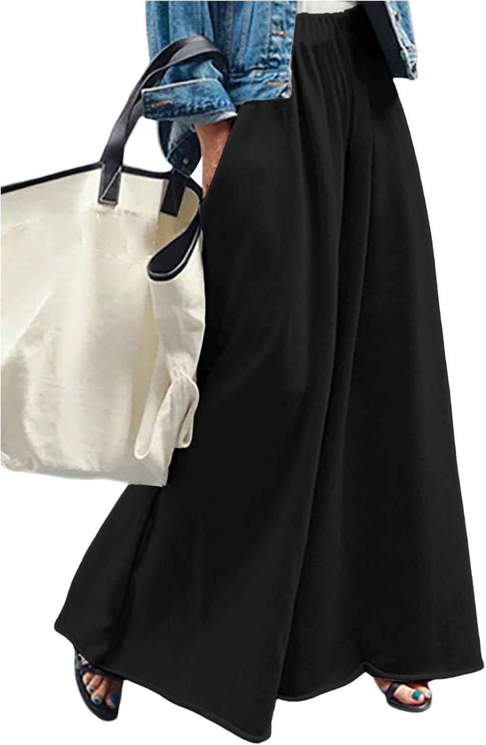 Women's Wide Leg Sweatpants High Elastic Waist Flowy Style