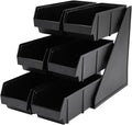 6 Compartment Serve Condiment Bin Stand - Countertop Condiment