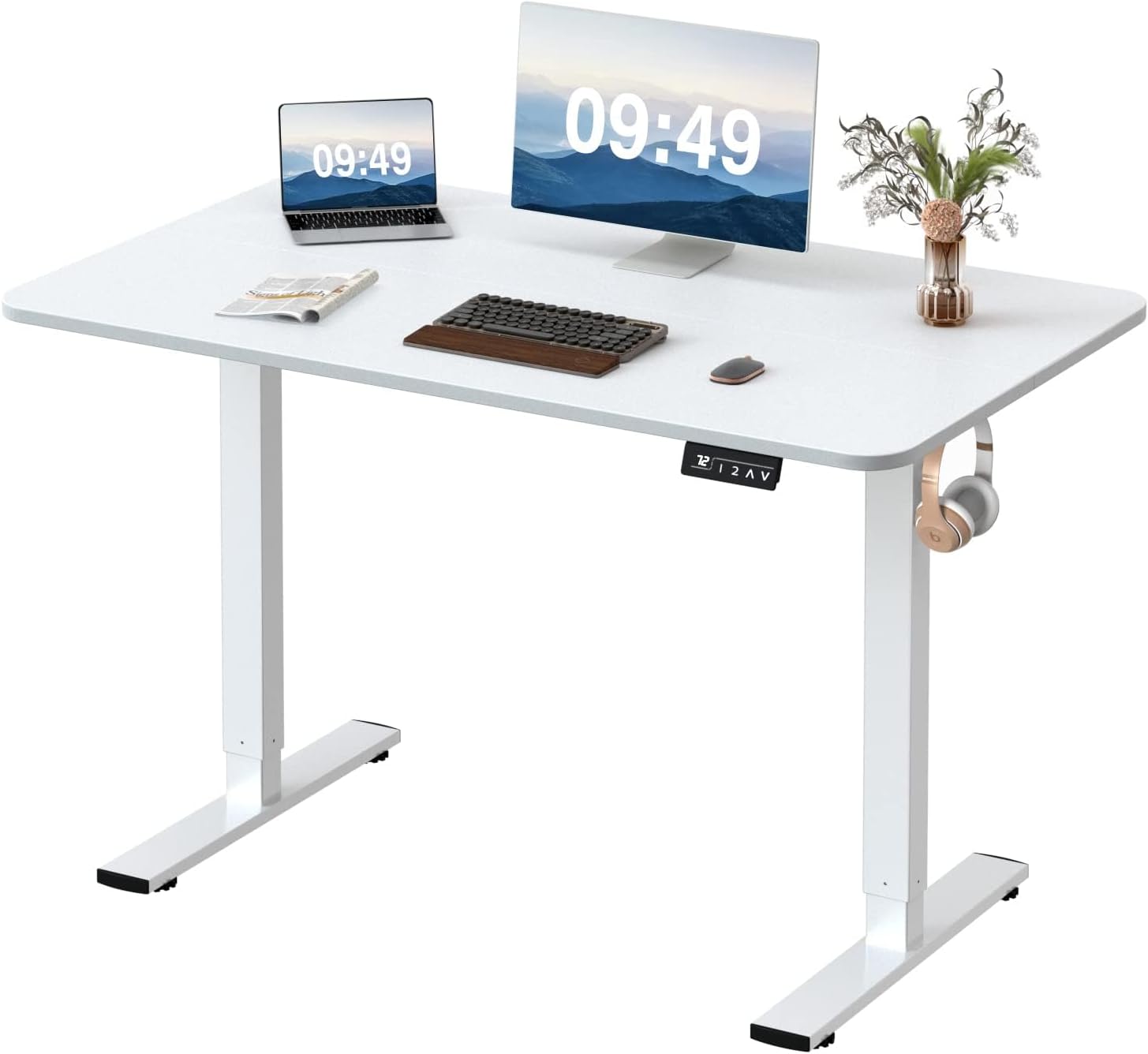 Furmax Electric Height Adjustable Standing Desk for Home Office