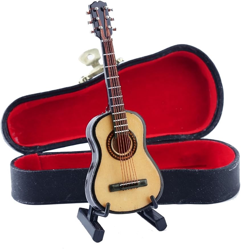 Miniature Wooden Guitar Set - Perfect Display Ornament