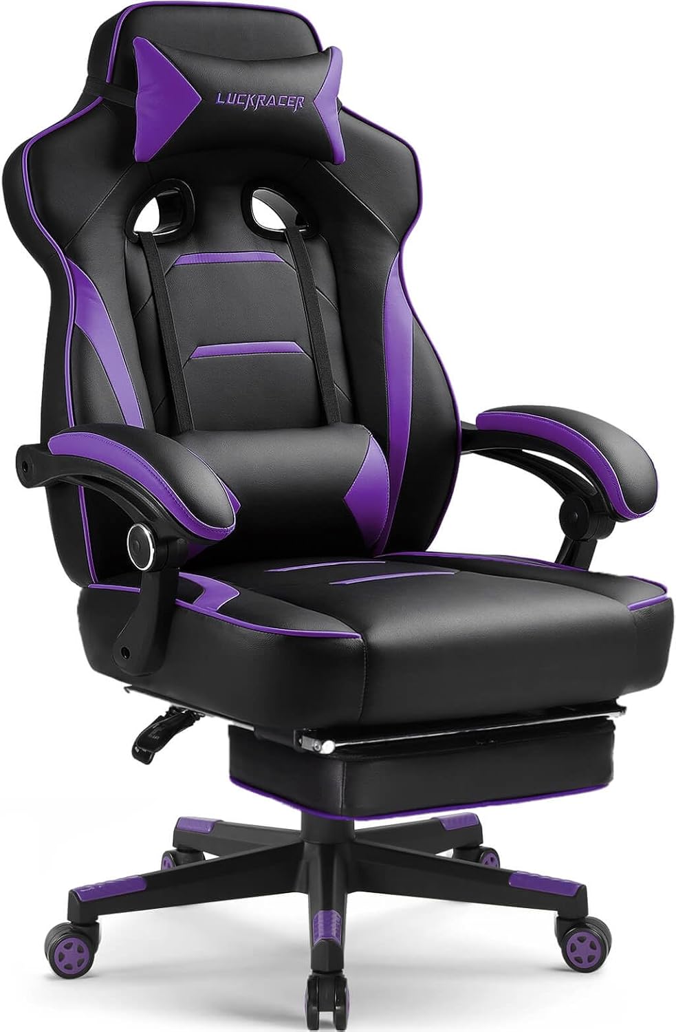 GTPLAYER Purple Gaming Chair - Ergonomic 350lb Capacity
