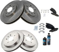 Front and Rear Ceramic Brake Pad and Rotor Kit for 2003-07 Cadillac