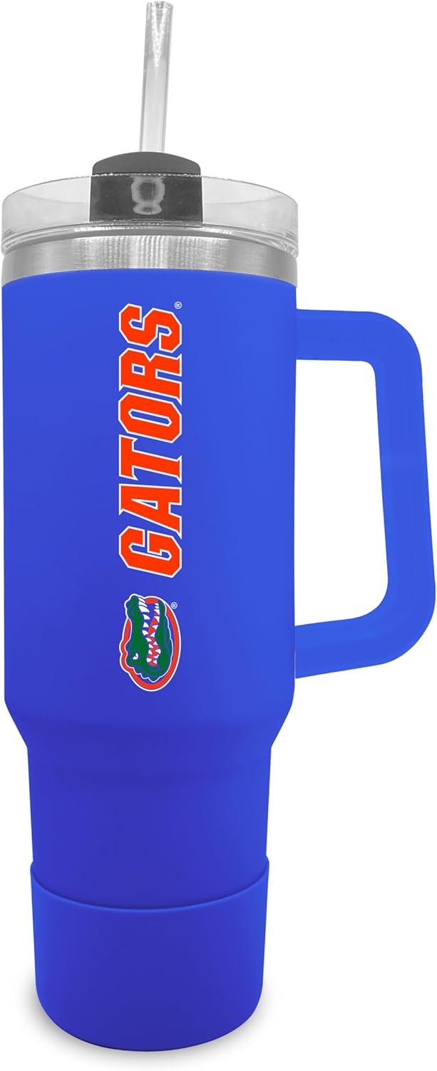 Florida Gators 40 oz Travel Tumbler with Handle and Straw