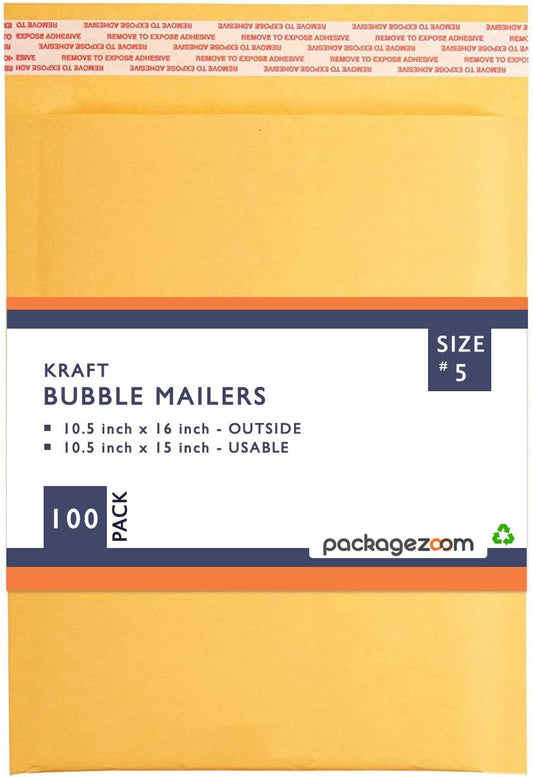 10.5 x 16 Padded Envelopes for Safe Shipping - 100 Pack