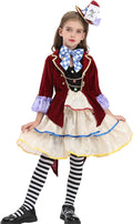 Mad Hatter Costume for Girls Princess Wendy Dress - Colorful Tea-Party