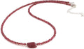 Gempires Gemstone Pink Tourmaline Beaded Necklace 18 in - Elegant Raw