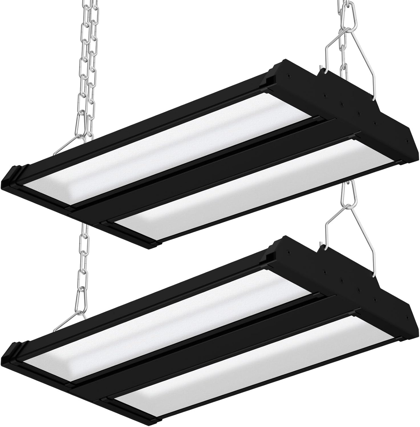 Allsmartlife LED Linear High Bay Shop Light 2-Pack for Garage
