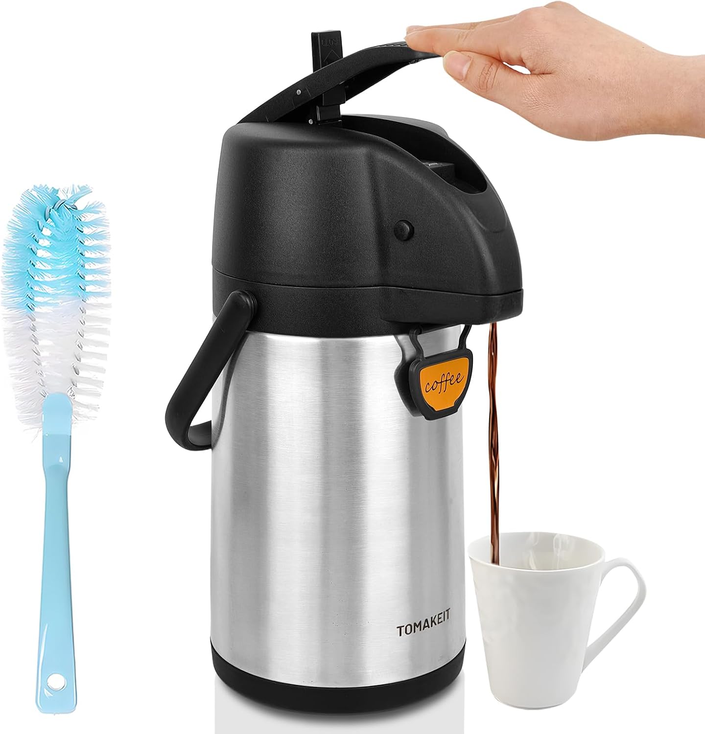 Airpot Coffee Dispenser Thermal with Pump for Hot Cold Drinks