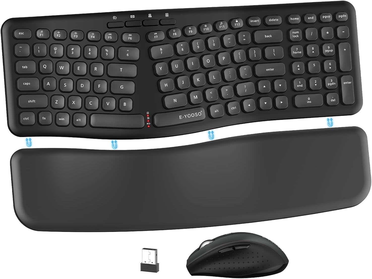 E-YOOSO Ergo Keyboard & Mouse: Split Design, Wrist Rest