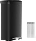 Kitchen Trash Can 18-Gallon Stainless Steel - Tall, Soft-Close Lid