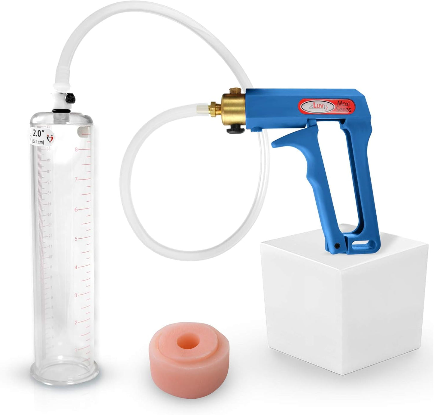 LeLuv Penis Pump Maxi Bundle with Clear Hose and Donut Seal