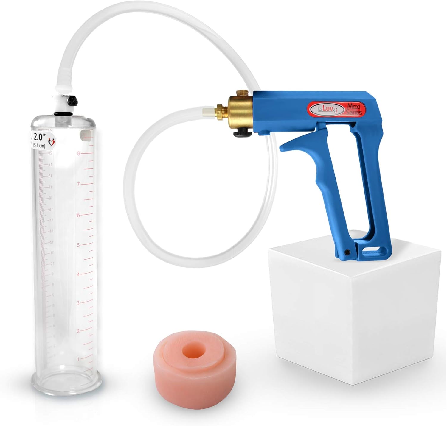 LeLuv Penis Pump Maxi Bundle with Clear Hose and Donut Seal
