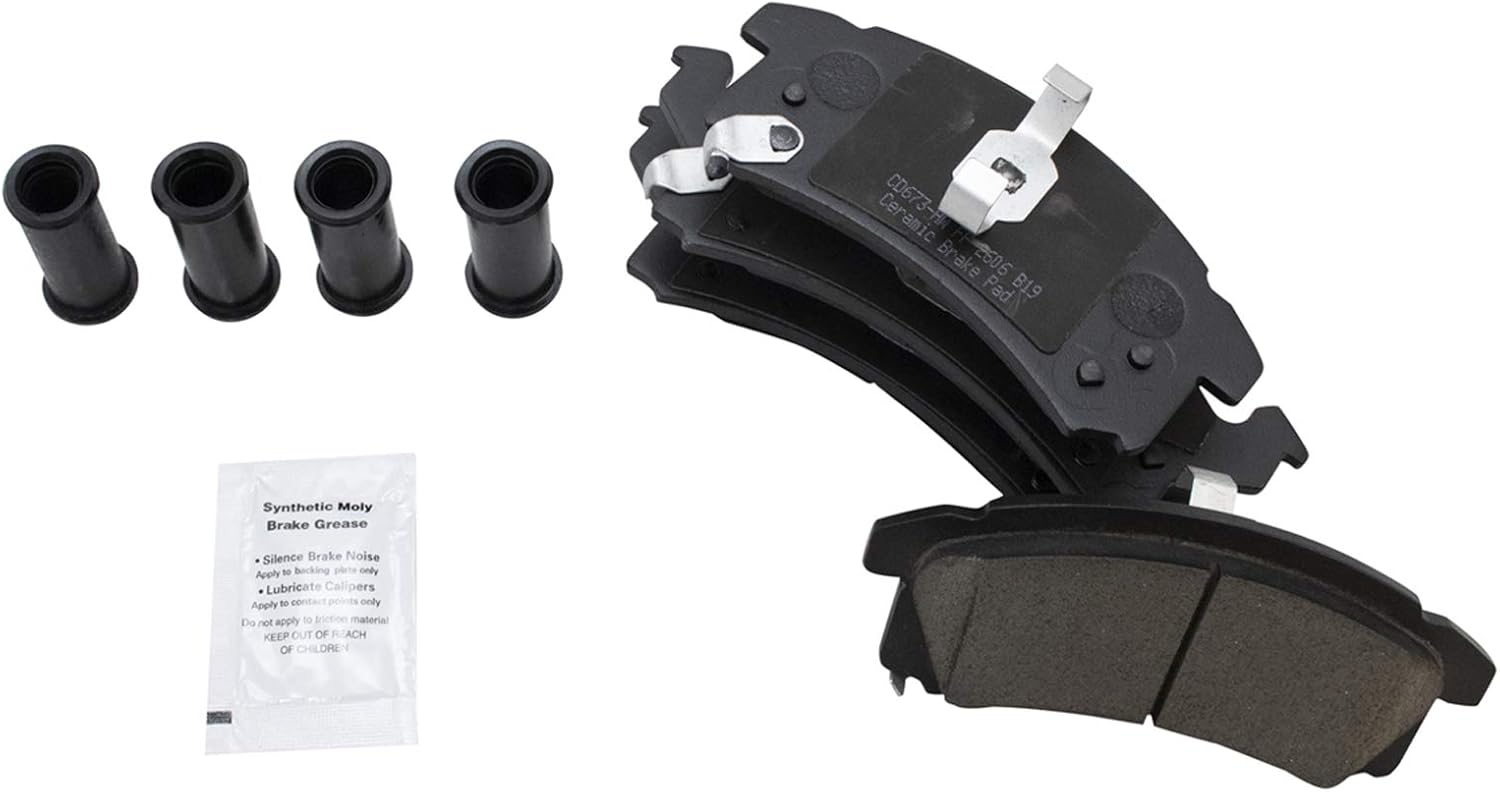 TRQ Front Brake Pads Ceramic for 1996-2005 GM Vehicles