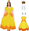 Princess Dress Cosplay Costume Yellow Puff Sleeve Gown - Classic Game