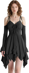 Usthirit Renaissance Fairy Dress: Gothic Off Shoulder Elegance