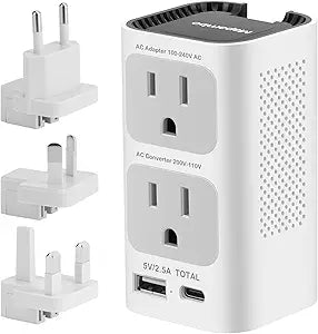 Universal Travel Adapter 220V to 110V Voltage Converter for Travel
