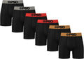 Men's Mid Length Boxer Briefs 6-Pack - 5in Inseam Breathable Fit