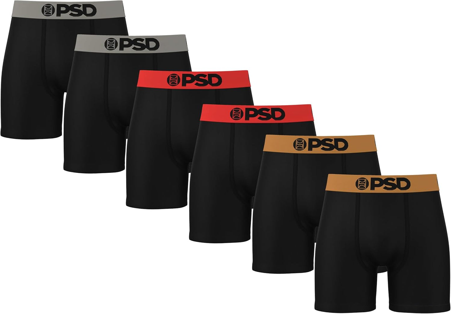 PSD Men's Mid Length Boxer Briefs - 5 Inch Inseam Comfort