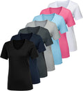 Workout Shirts for Women Moisture Wicking Quick Dry - 5/7 Pack