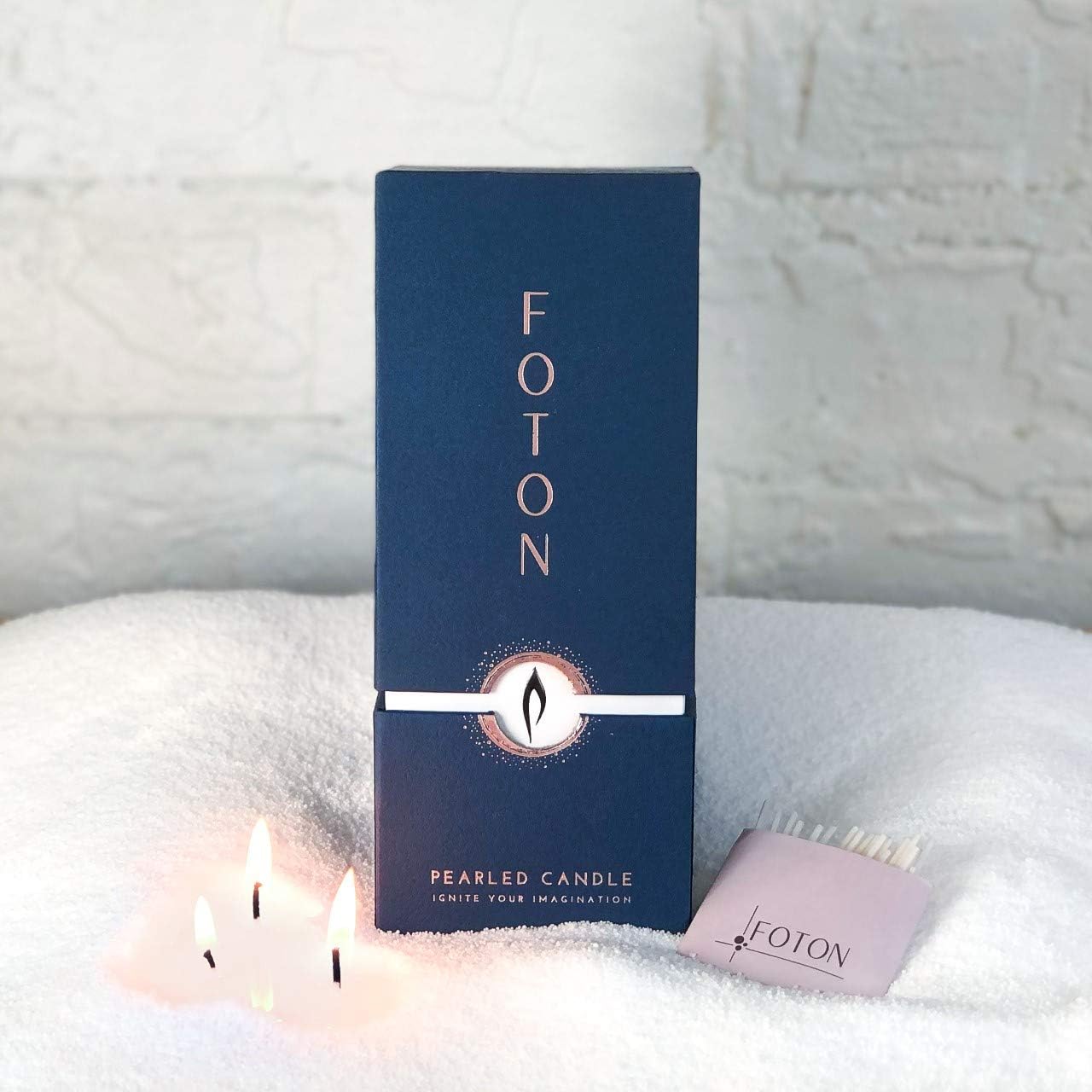 Foton Pearled Candle 18 Oz - Unscented Non Toxic Luxury Candle