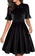 Women Summer Floral Ruffle Sleeve Wear to Work Church Wedding Guest