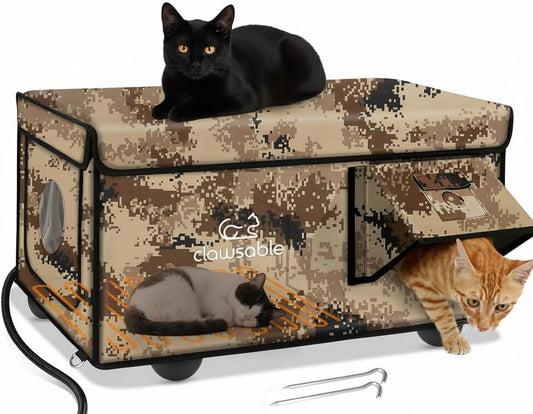 Indestructible Heated Cat House for Outside Cats in Winter