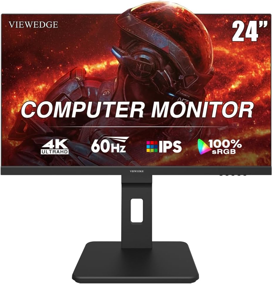 24 inch 4K 60Hz Computer Monitor with Built-in Speakers