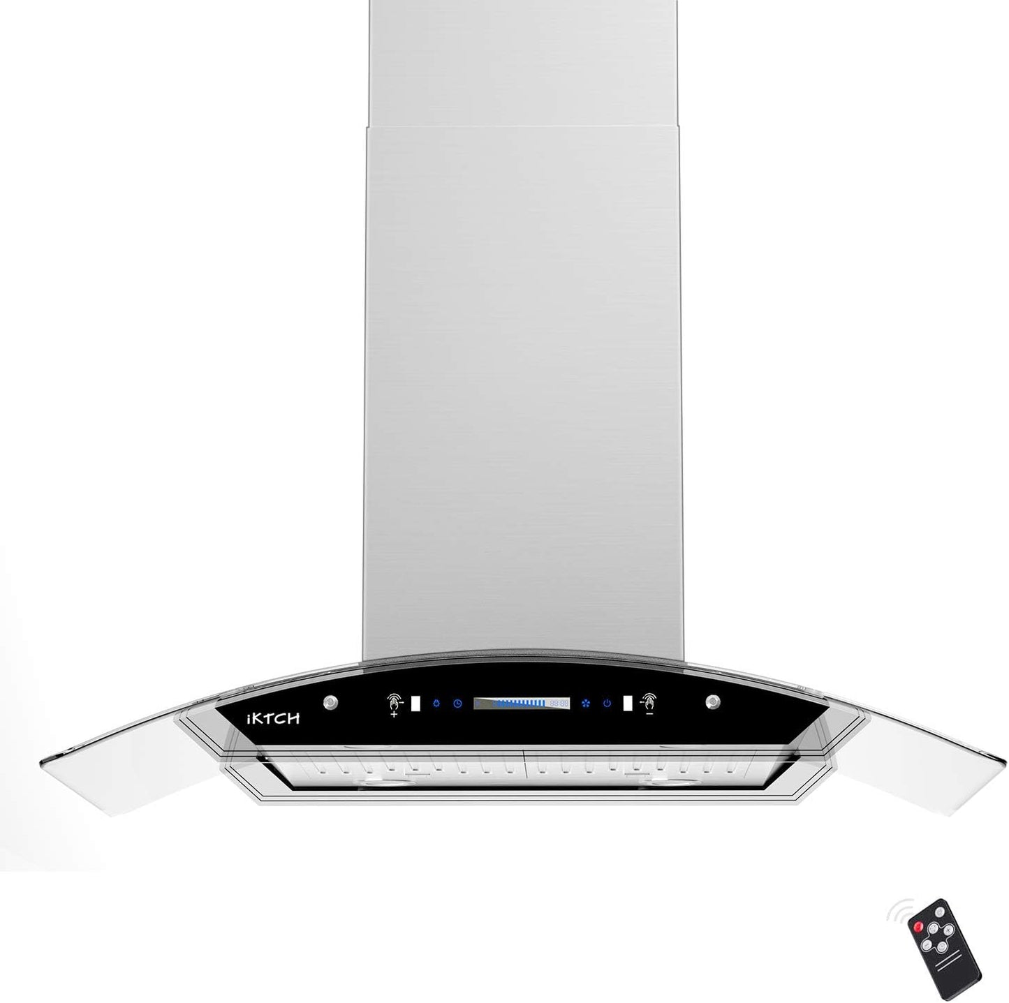 IKTCH 36 Inch Island Mount Range Hood with Gesture Control