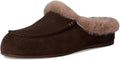 UGG womens Ansley Mule - Suede Slip-On with Sheepskin Collar
