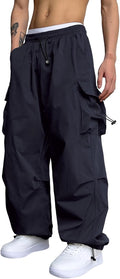 Flat Pocket Parachute Pants for Men Unisex Baggy Cargo - Y2K Street be