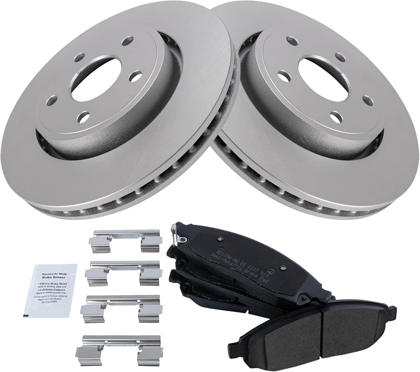 TRQ Front Brake Pad & Rotor Kit for Jeep Commander & Grand Cherokee