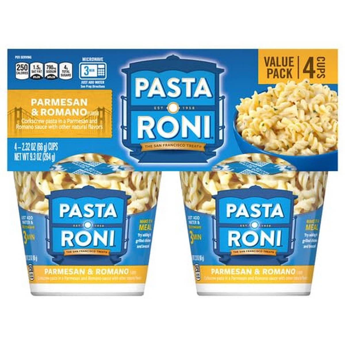 Pasta Roni 4pk Cups - Parmesan Romano Delight
