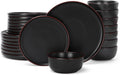 Famiware Mercury 24 Piece Dinnerware Set for 8 - Speckled Ceramic